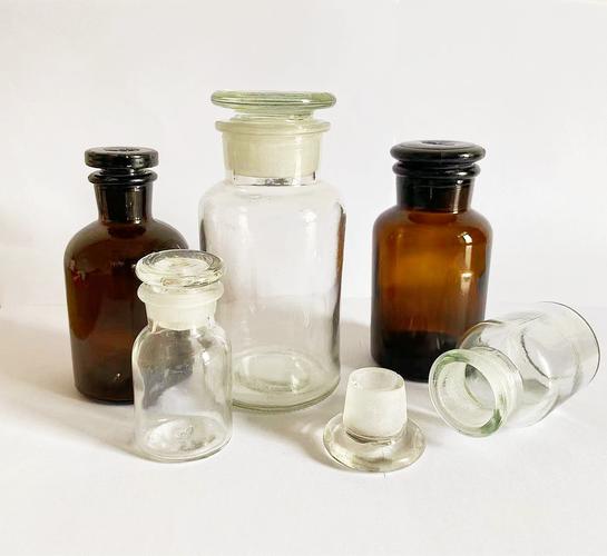 酒精方便带盖密封器材茶色取样瓶化学透明广口瓶玻璃瓶试剂瓶
